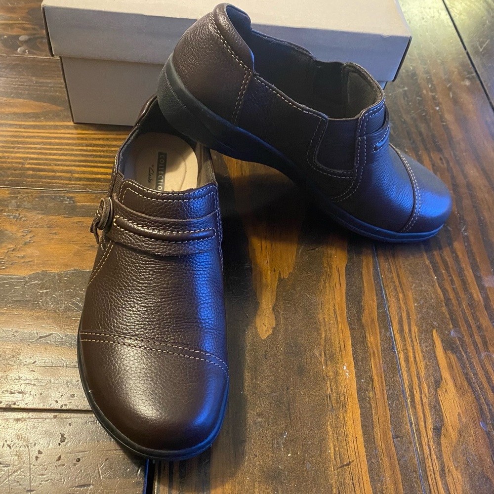 Clark’s Cheyn Madi Brown Leather Loafers Women’s 6M